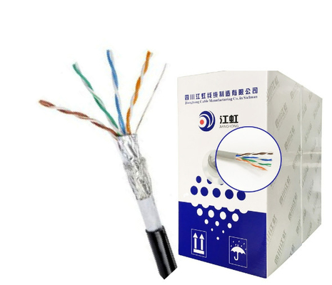 4 Paare Cat5e SFTP LAN-KABEL LSZH MDPE des Ethernet-Kabel-SFTP Doppelt-Jacken-